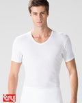 short sleeve T shirt with V neck